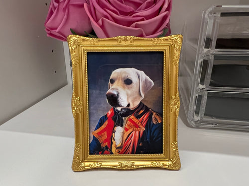 Imán y Decoración de Escritorio con Retrato Personalizado de Mascota – 9,5×7,5cm