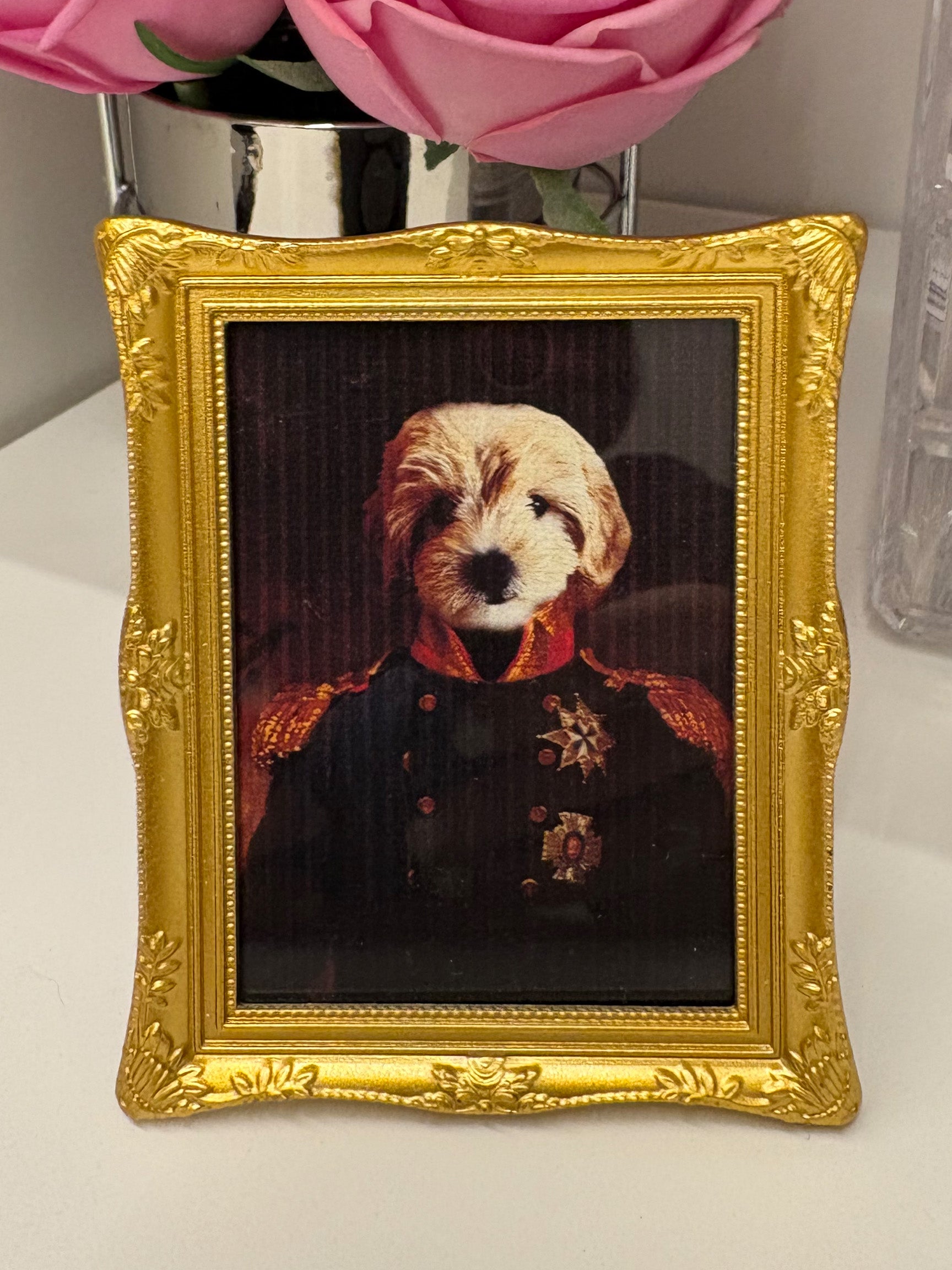 Retrato Personalizado de Mascota | Imán Decorativo o Adorno de Escritorio