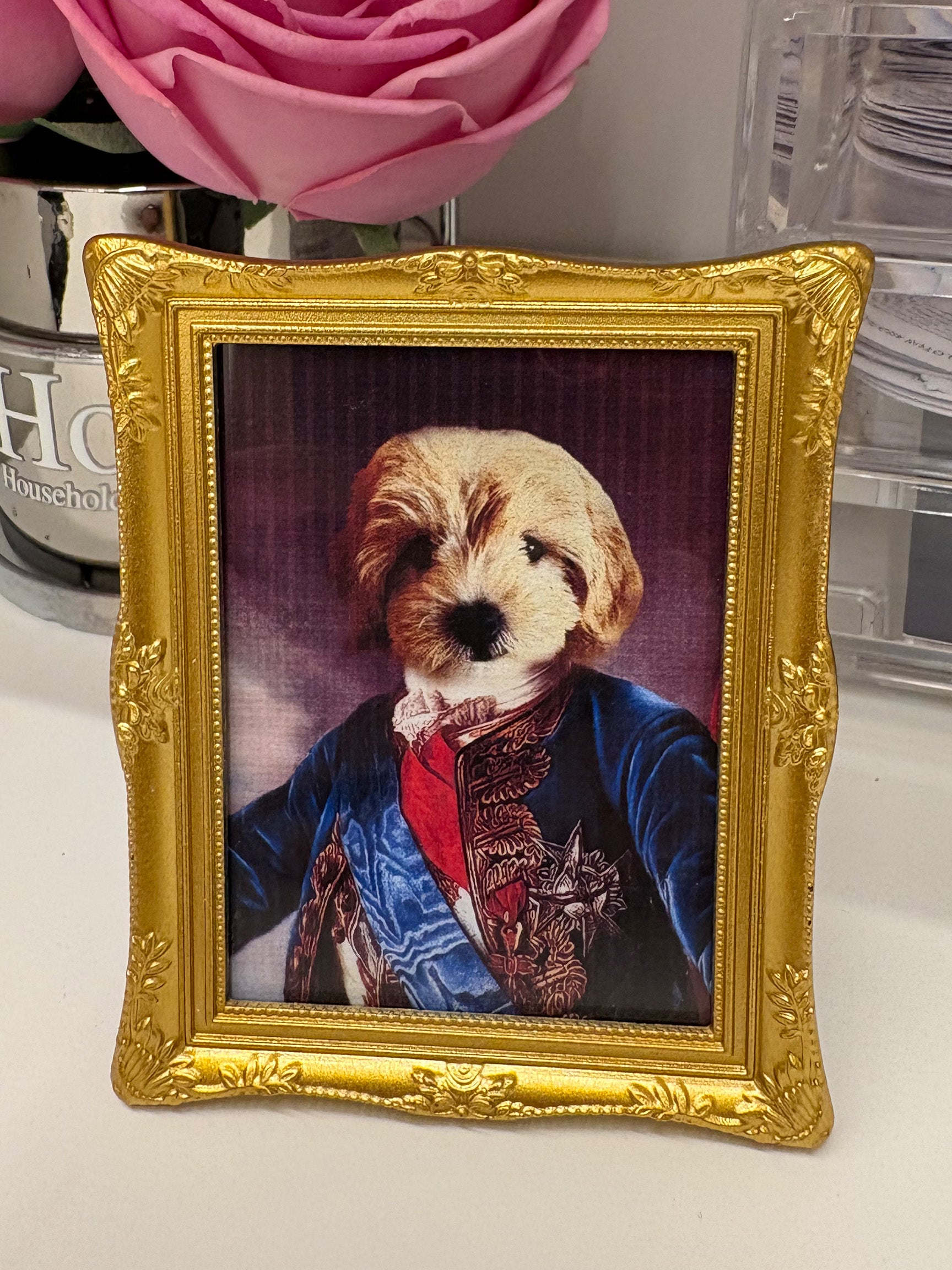 Retrato Personalizado de Mascota | Imán Decorativo o Adorno de Escritorio