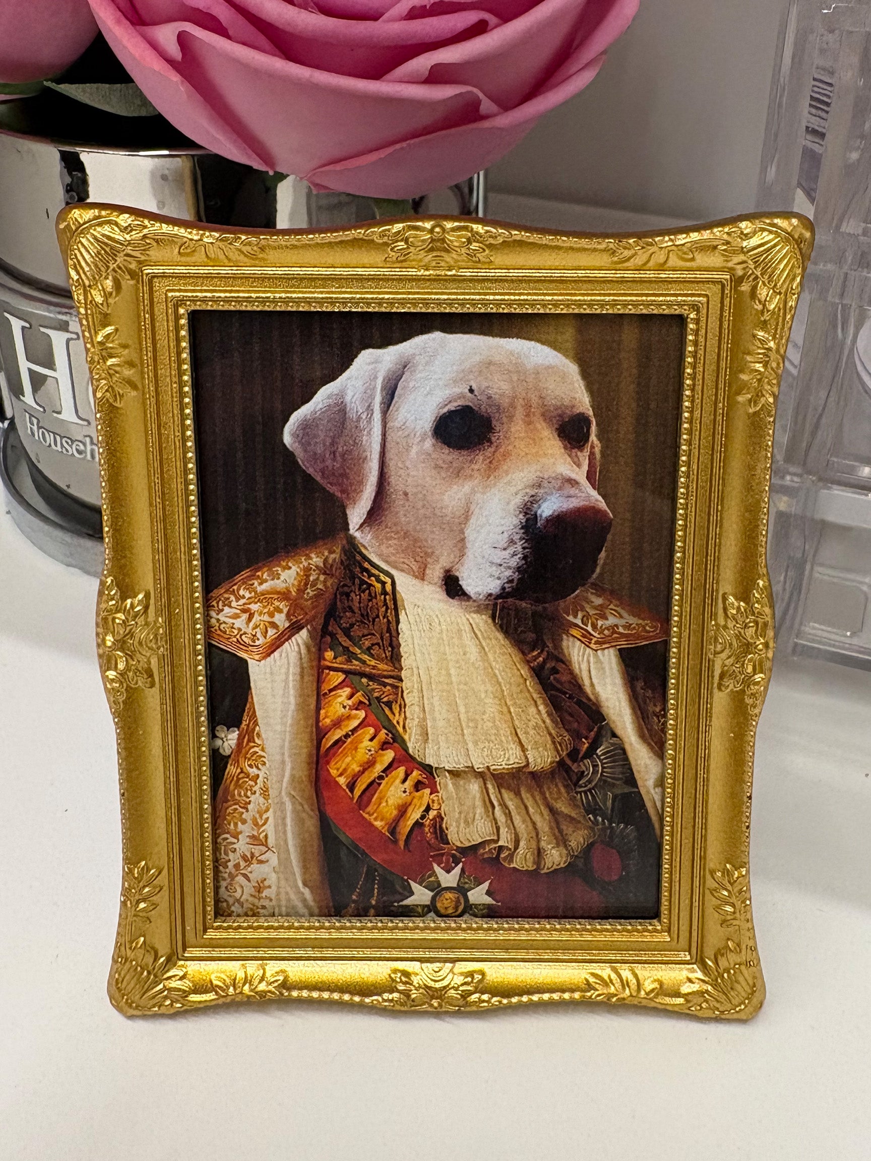 Retrato Personalizado de Mascota | Imán Decorativo o Adorno de Escritorio