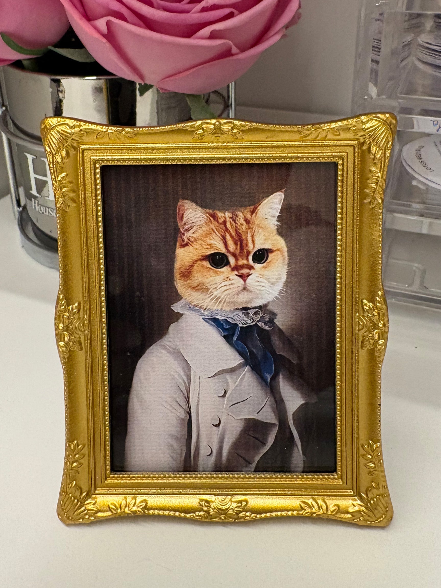 Retrato Personalizado de Mascota | Imán Decorativo o Adorno de Escritorio