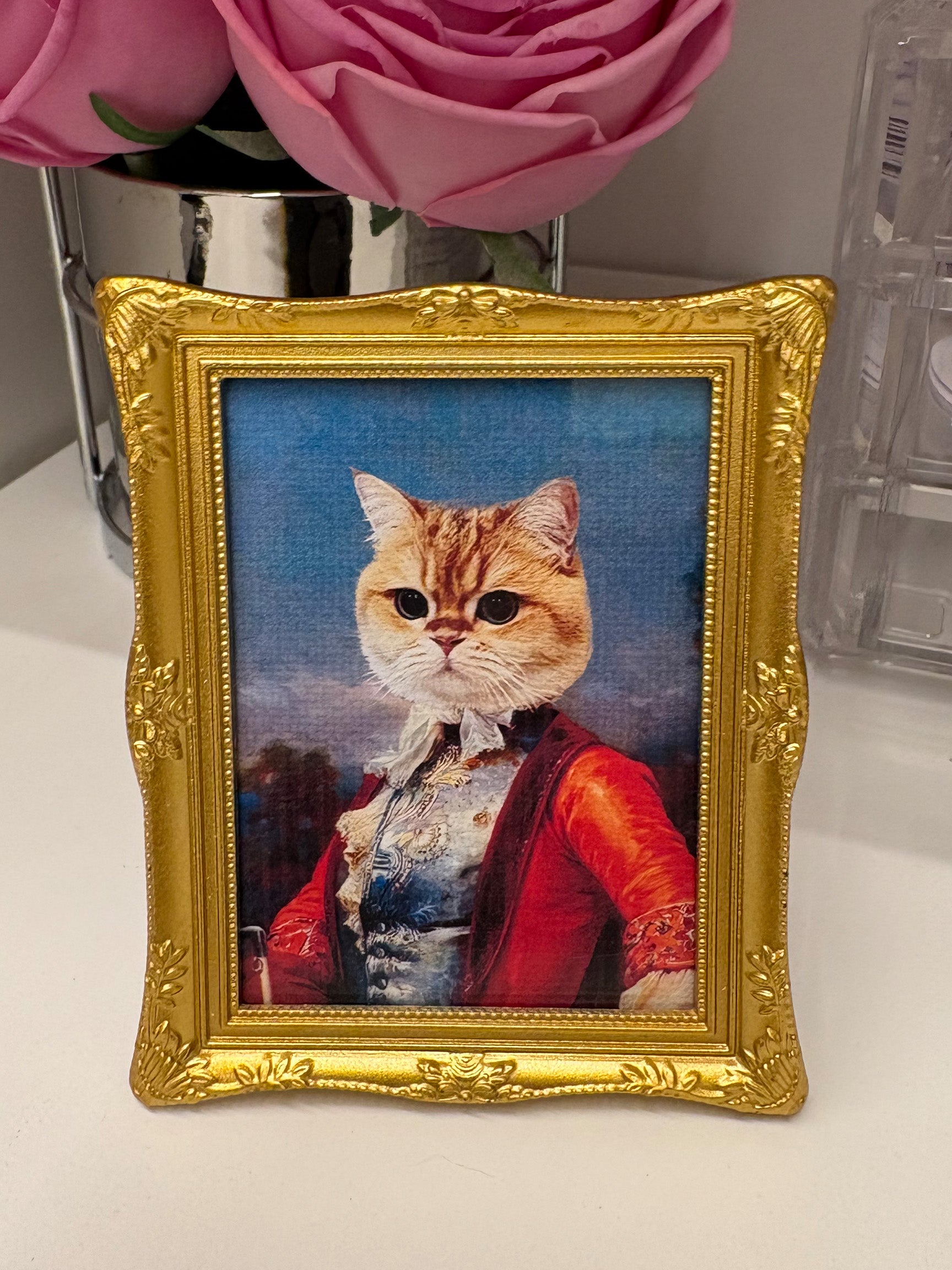 Retrato Personalizado de Mascota | Imán Decorativo o Adorno de Escritorio